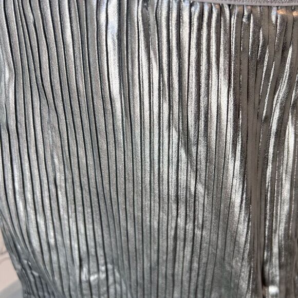 Zara Silver Midi A-Line Skirt - Picture 2 of 2